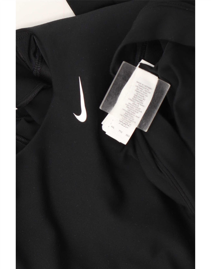 Nike Top corto para mujer de manga larga ES 39 2XL Poliéster negro