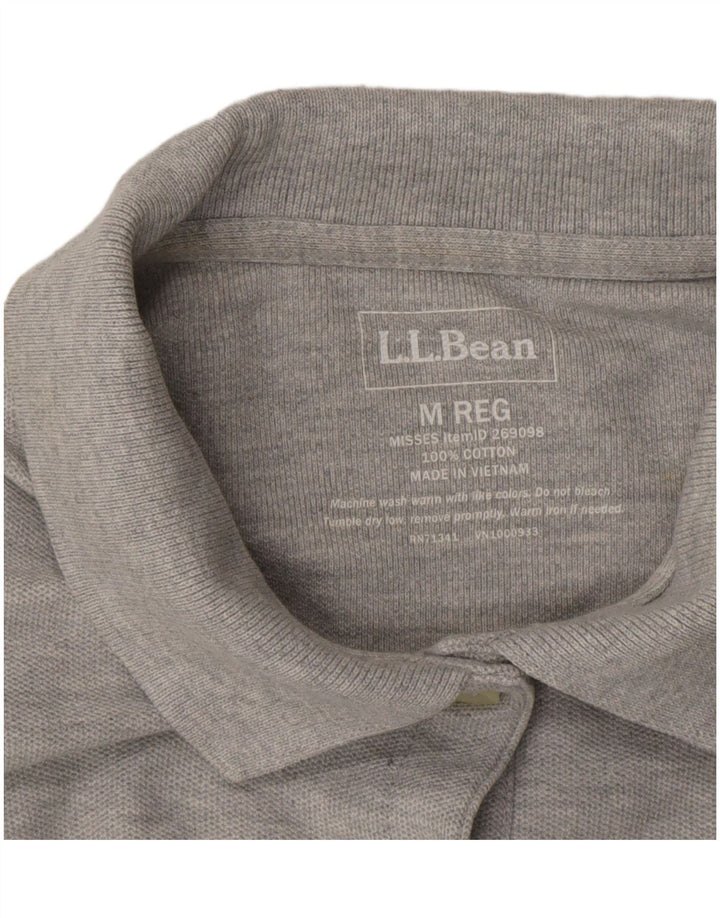 L.L.BEAN Polo para mujer UK 44 Algodón moteado gris medio