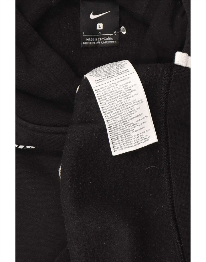 Nike - Sudadera con capucha para hombre, diseño gráfico, talla grande, algodón negro