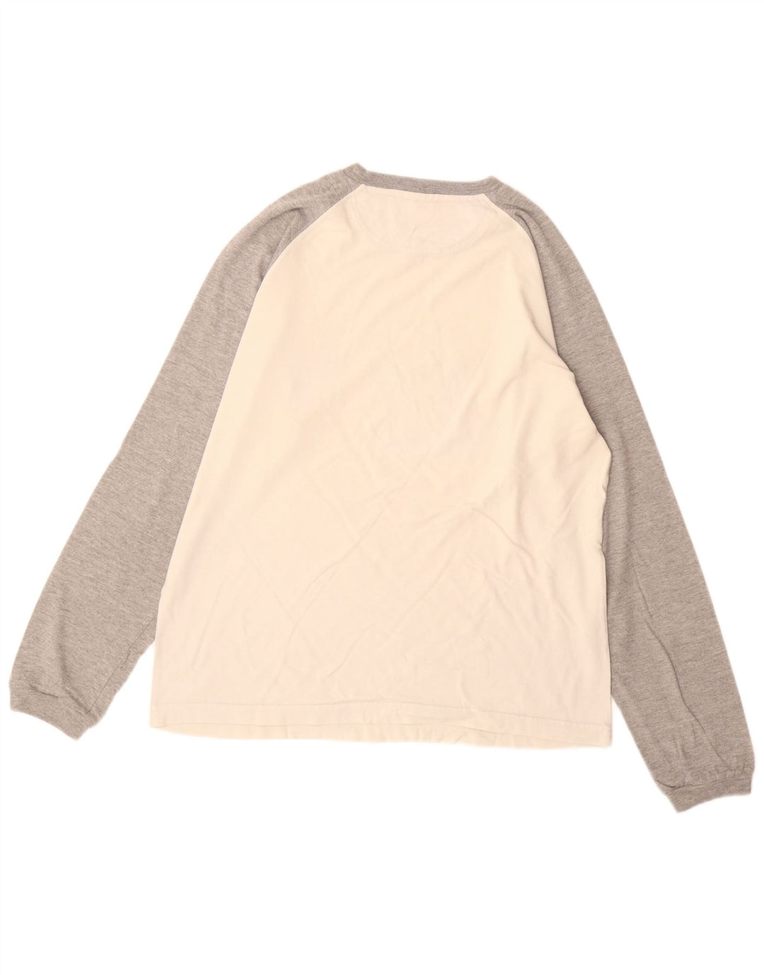 Champion Top gráfico de manga larga con bloques de color blanco grande para hombre