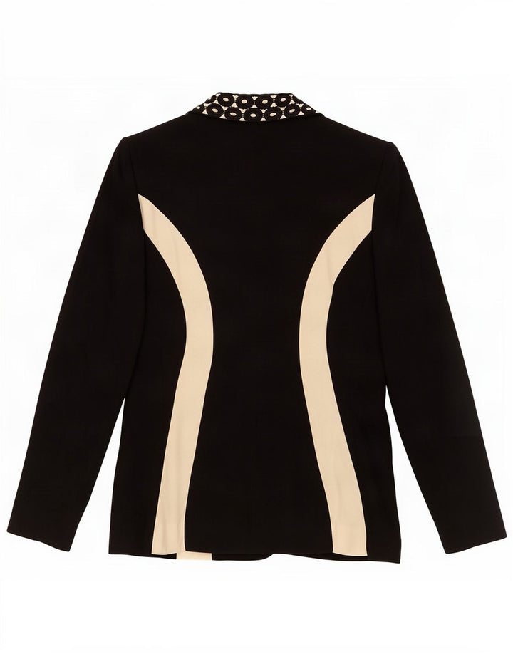 Chaqueta Blazer De 1 Botón Para Mujer Rebecca IT 42 Medium Black Colourblock