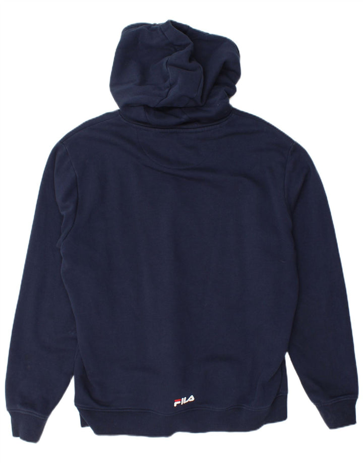 Fila Hombre Graphic Hoodie Jumper Medium Azul Marino Algodón