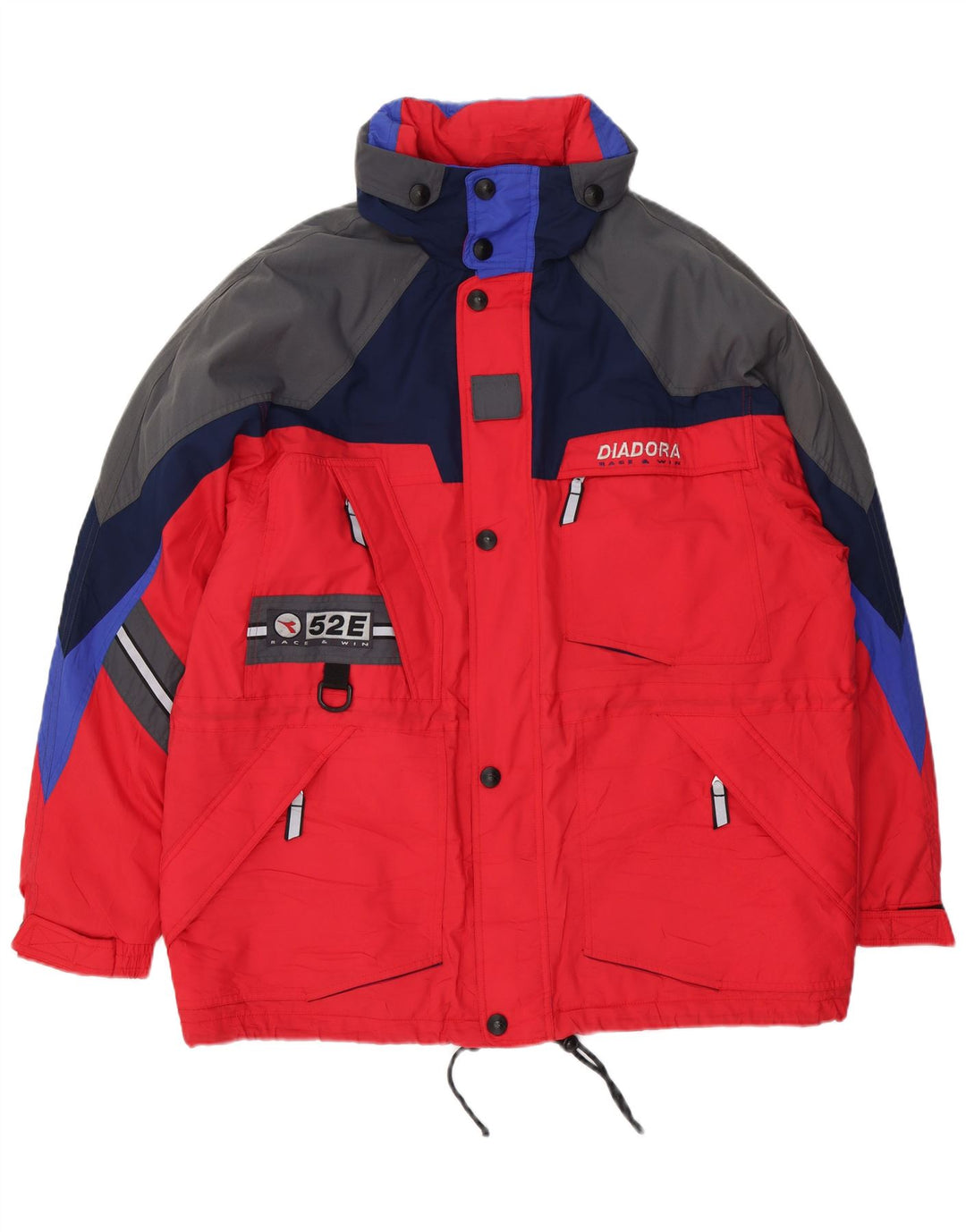 DIADORA Chaqueta de esquí con capucha y gráfico para hombre ES 42 XL Poliéster color block rojo