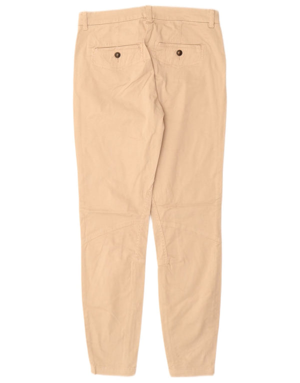 Trussardi Womens Slim Casual Trousers IT 40 Small W28 L29 Beige Cotton