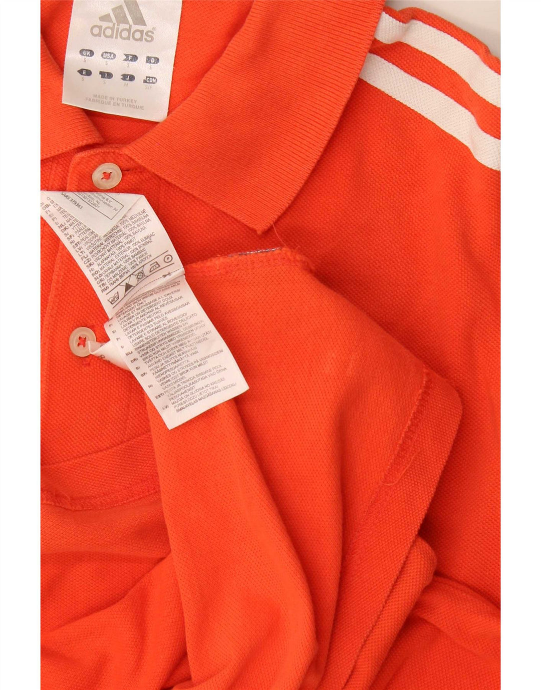 Polo Adidas Hombre Pequeño Algodón Naranja