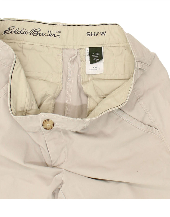 EDDIE BAUER Womens Chino Shorts US 4 Small W32 Grey Cotton Vintage Eddie Bauer and Second-Hand Eddie Bauer from Messina Hembry 