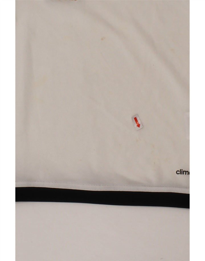 ADIDAS Boys Climalite T-Shirt Top 4-5 Years White Polyester