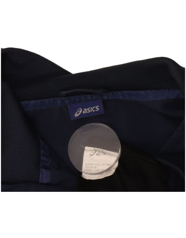 ASICS Chaqueta bomber para hombre UK 40 Large Azul marino Nylon