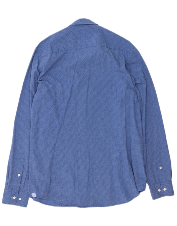 Camisa Tommy Hilfiger Hombre Slim Fit XL Algodón Geométrico Azul
