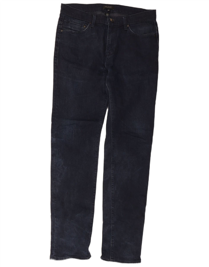 Vaqueros ajustados para hombre de Ted Baker W32 L31 Algodón azul marino