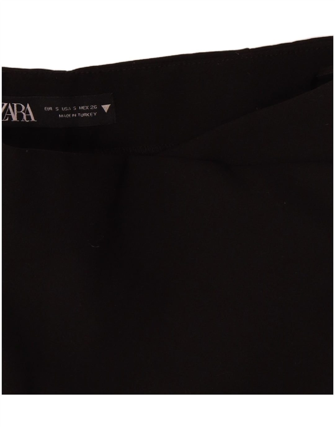 Zara Mujer Shorts Casuales Pequeño W26 Poliéster Negro