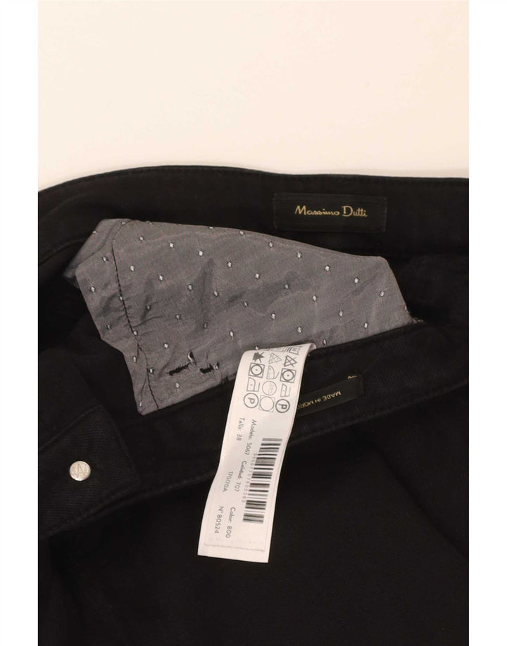 Massimo Dutti Vaqueros Slim Mujer EU 38 Small W28 L28 Negro
