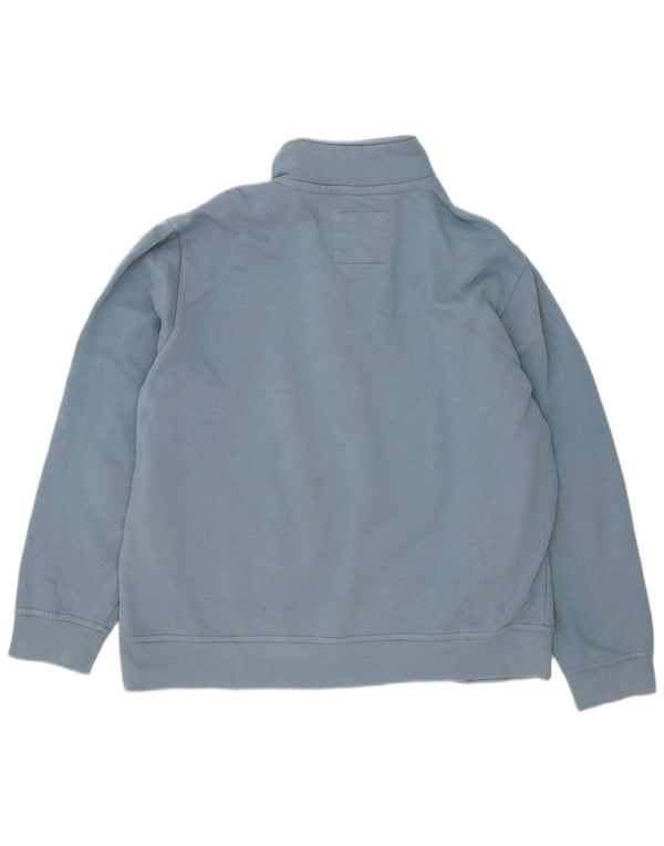 Crew Clothing Sudadera con cuello y cremallera para hombre Jersey 2XL Algodón azul
