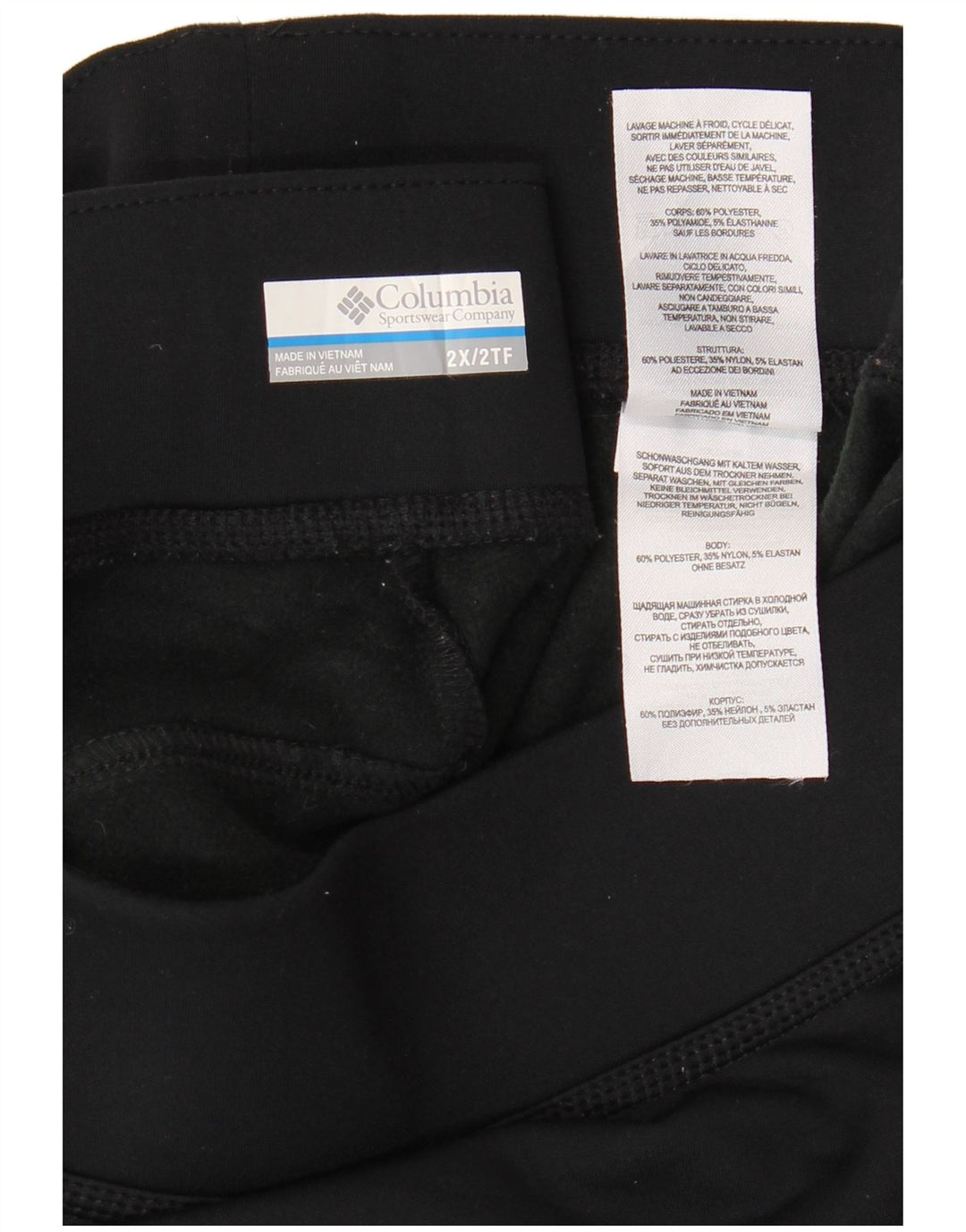 Pantalones de chándal COLUMBIA para mujer ES 39 2XL Poliéster negro