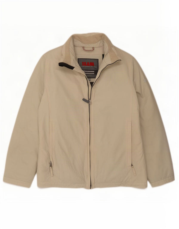 Slam Mens Yachting Bomber Jacket UK 38 Medium Beige Nylon Deportes
