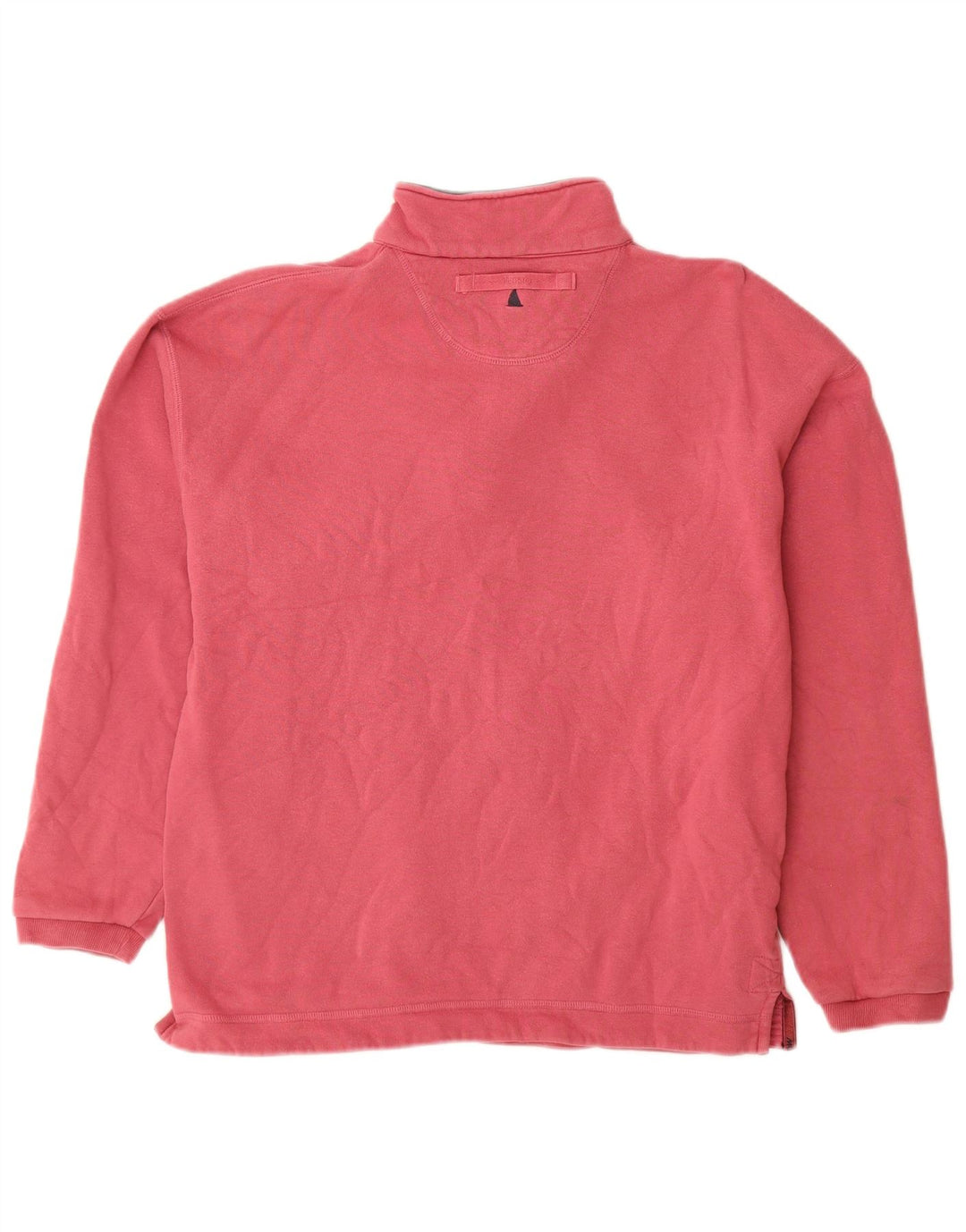 Musto Hombre Performance Zip Neck Sudadera Jumper Pequeño Algodón Rosa