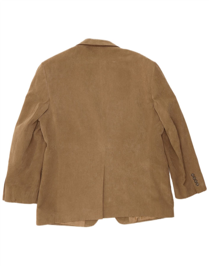 Marks & Spencer Chaqueta tipo blazer de 2 botones para hombre UK 42 Grande Poliéster beige