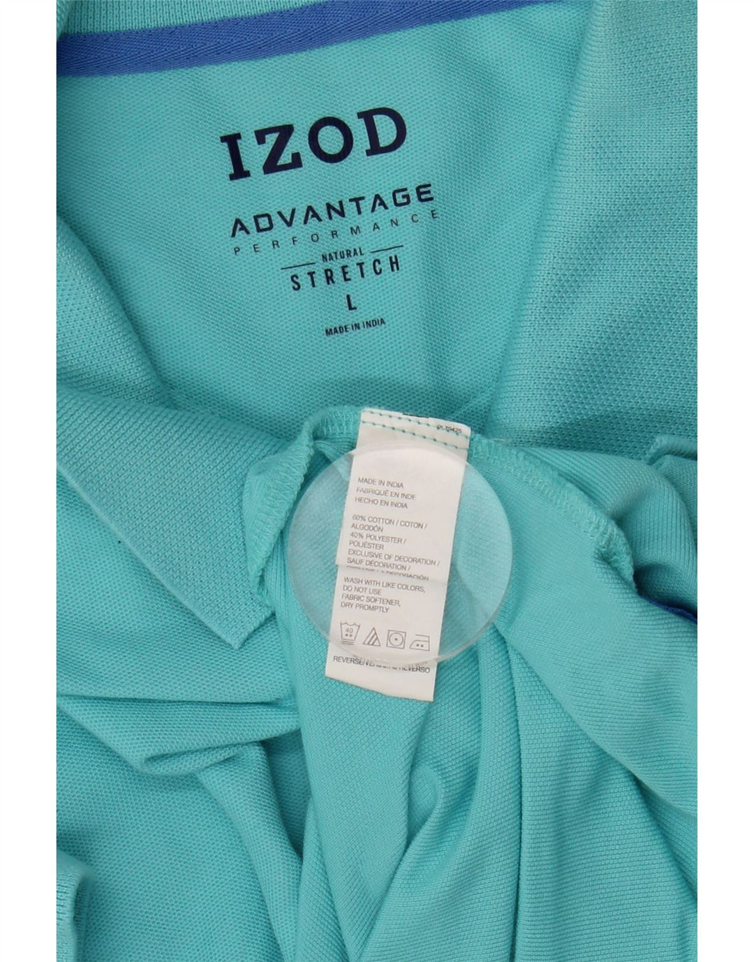 IZOD Polo Hombre Grande Turquesa Algodón