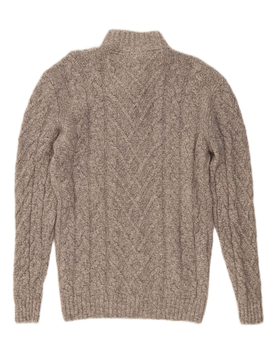 WESTBURY Jersey con cuello y botones para hombre de lana gris medio