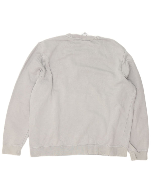 Nike Sudadera con gráfico y diseño tipo jersey de algodón en bloques de color gris grande para hombre