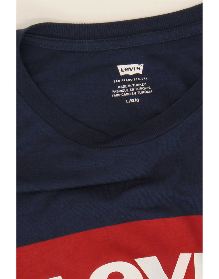 Levi's - Camiseta gráfica para hombre, talla grande, azul marino