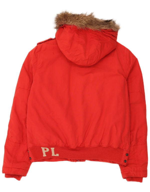 Playlife Chaqueta acolchada con capucha para hombre Reino Unido 40 Grande Algodón rojo