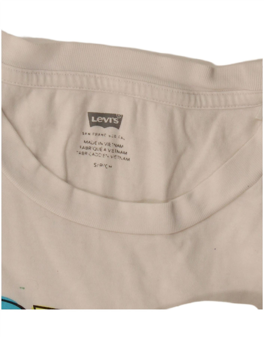 Levi's Camiseta gráfica para mujer Top UK 10 Small White