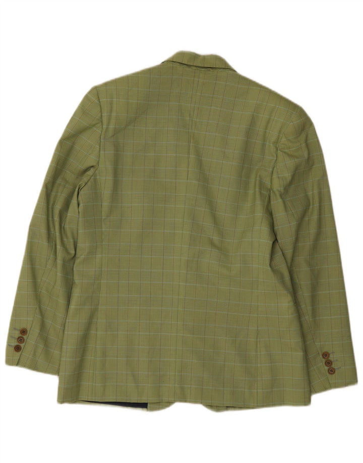 Norton & Wilson Chaqueta tipo blazer de 2 botones para mujer IT 46 Large Green Check