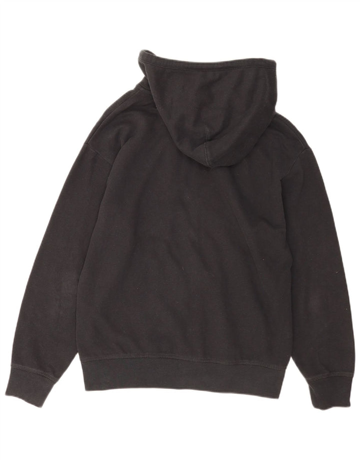 Levi's Sudadera con capucha y cremallera para hombre, algodón negro mediano