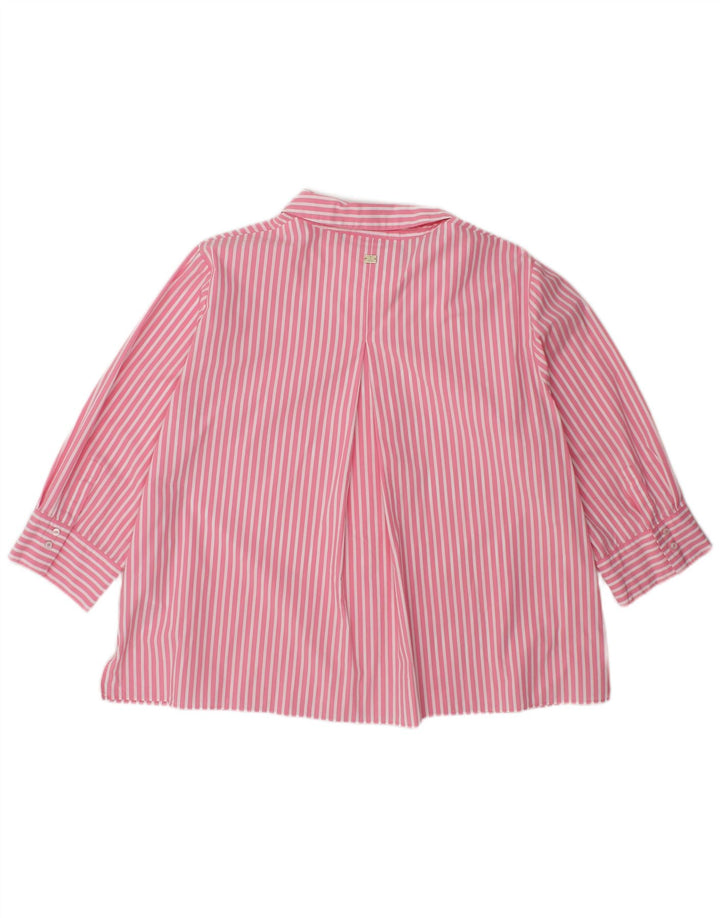 JOOP Blusa camisera de manga 3/4 para mujer UK 44 Algodón a rayas rosa medio