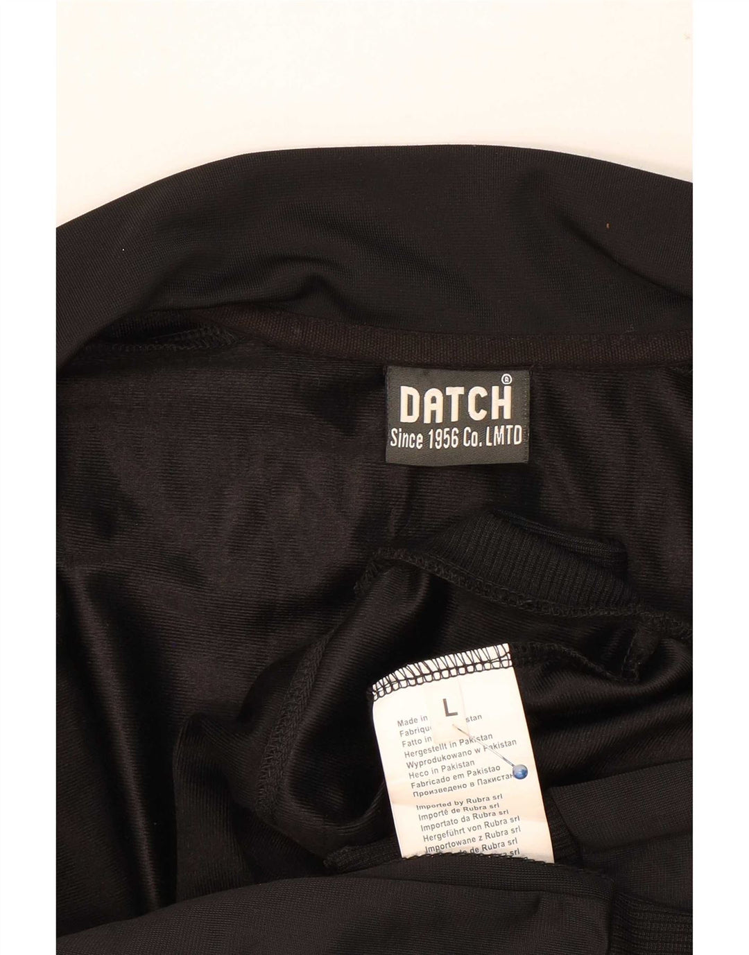 Datch Mens Graphic Chándal Top Chaqueta Grande Poliéster Negro