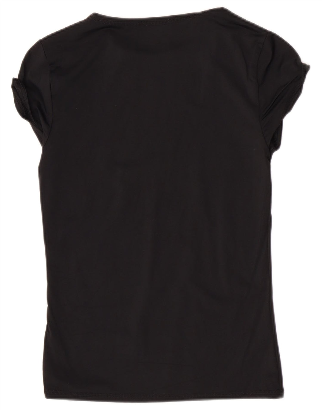 Zara Mujer Camiseta Top Reino Unido 12 Mediano Negro