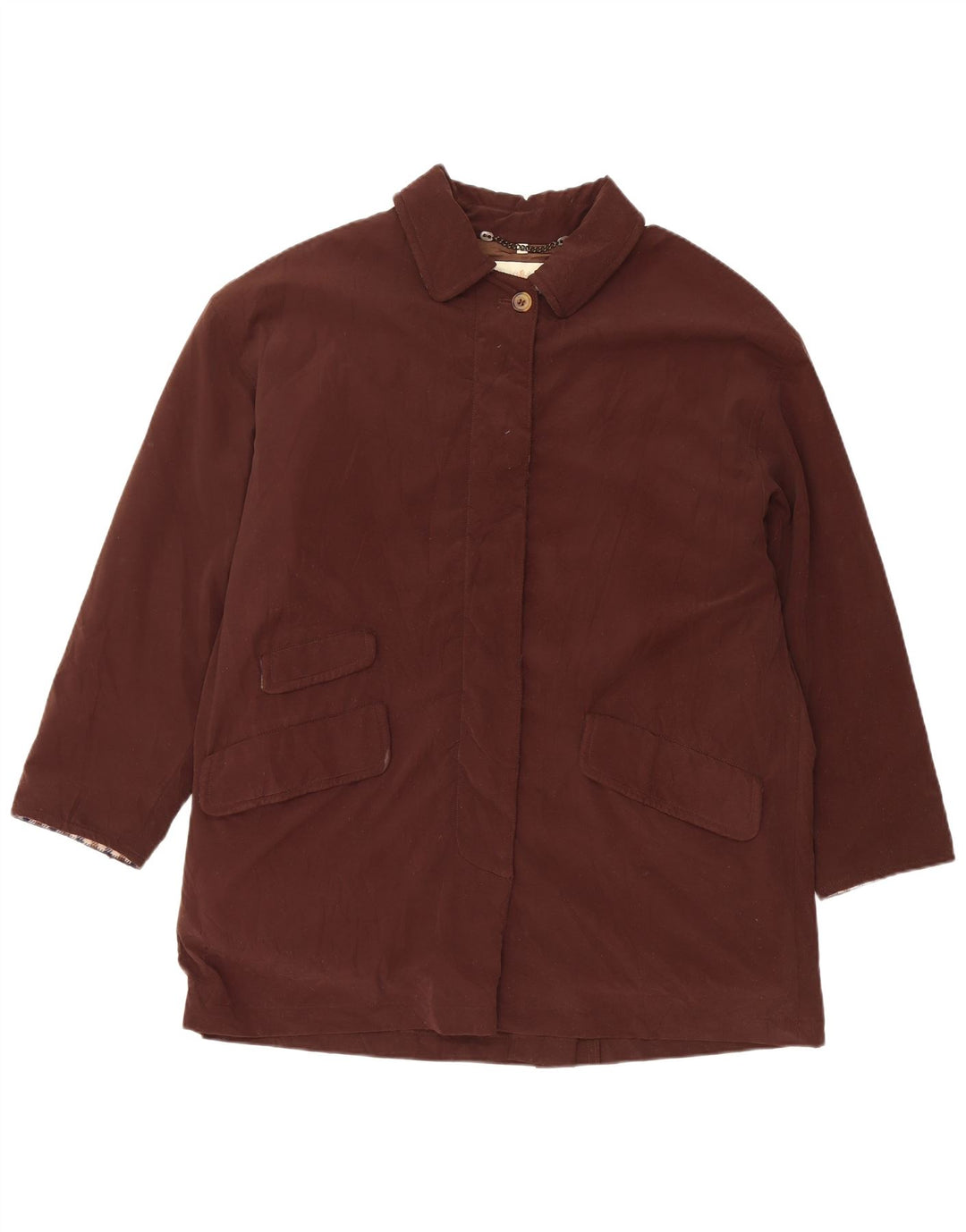 Aquascutum Abrigo extragrande Gore-Tex para mujer UK 44 Poliéster marrón medio