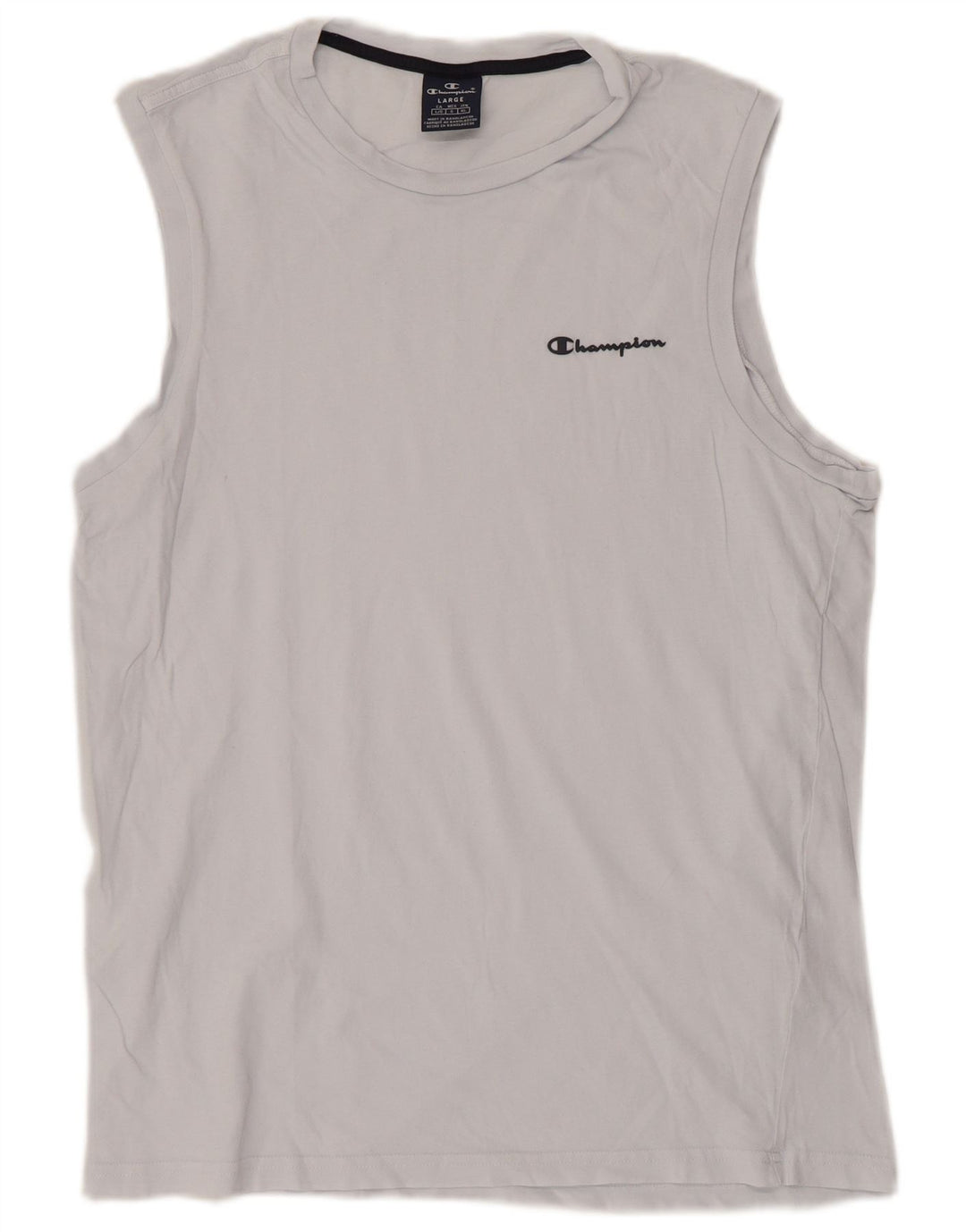 Champion Camiseta Sin Mangas Para Hombre Grande Azul Algodón