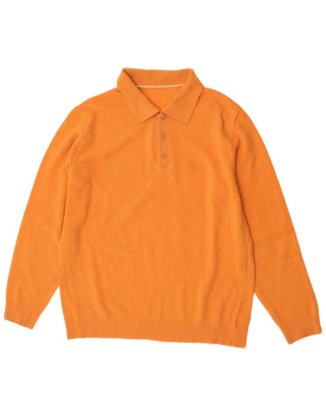 Sergio Tacchini Jersey Hombre Polo Cuello Jersey XL Lana Naranja