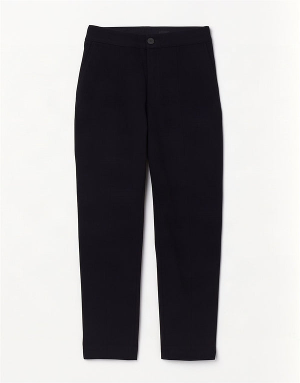 Massimo Dutti Pantalón Chino Tapered Mujer EU 38 Small W28 L27 Azul Marino
