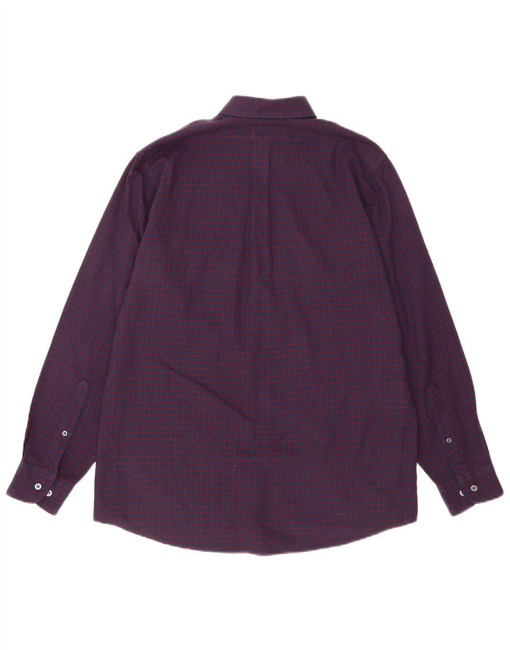 Camisa Pringle para hombre Poliéster a cuadros morado pequeño