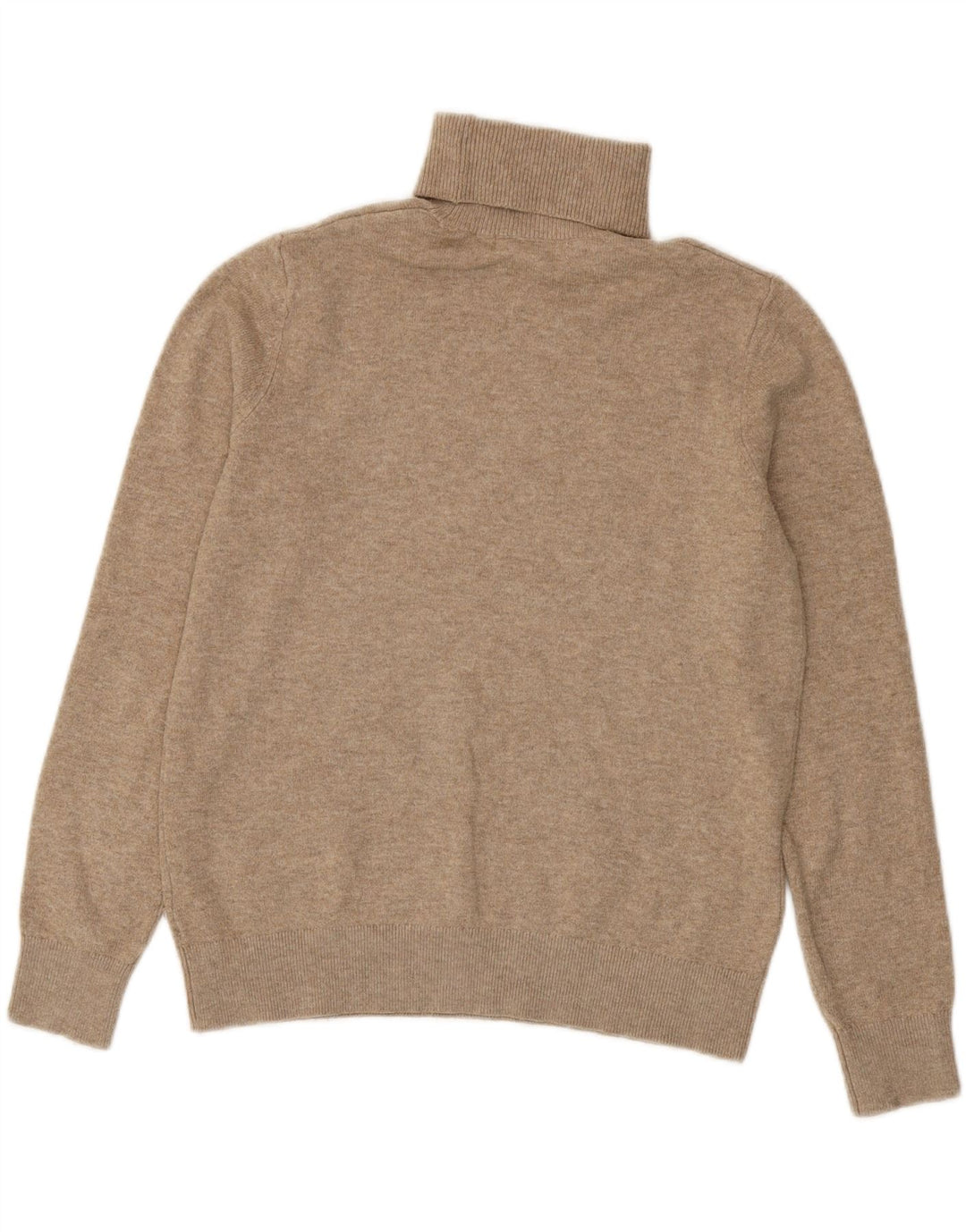 Marks & Spencer Jersey con cuello vuelto para mujer UK 10 Small Beige Poliéster