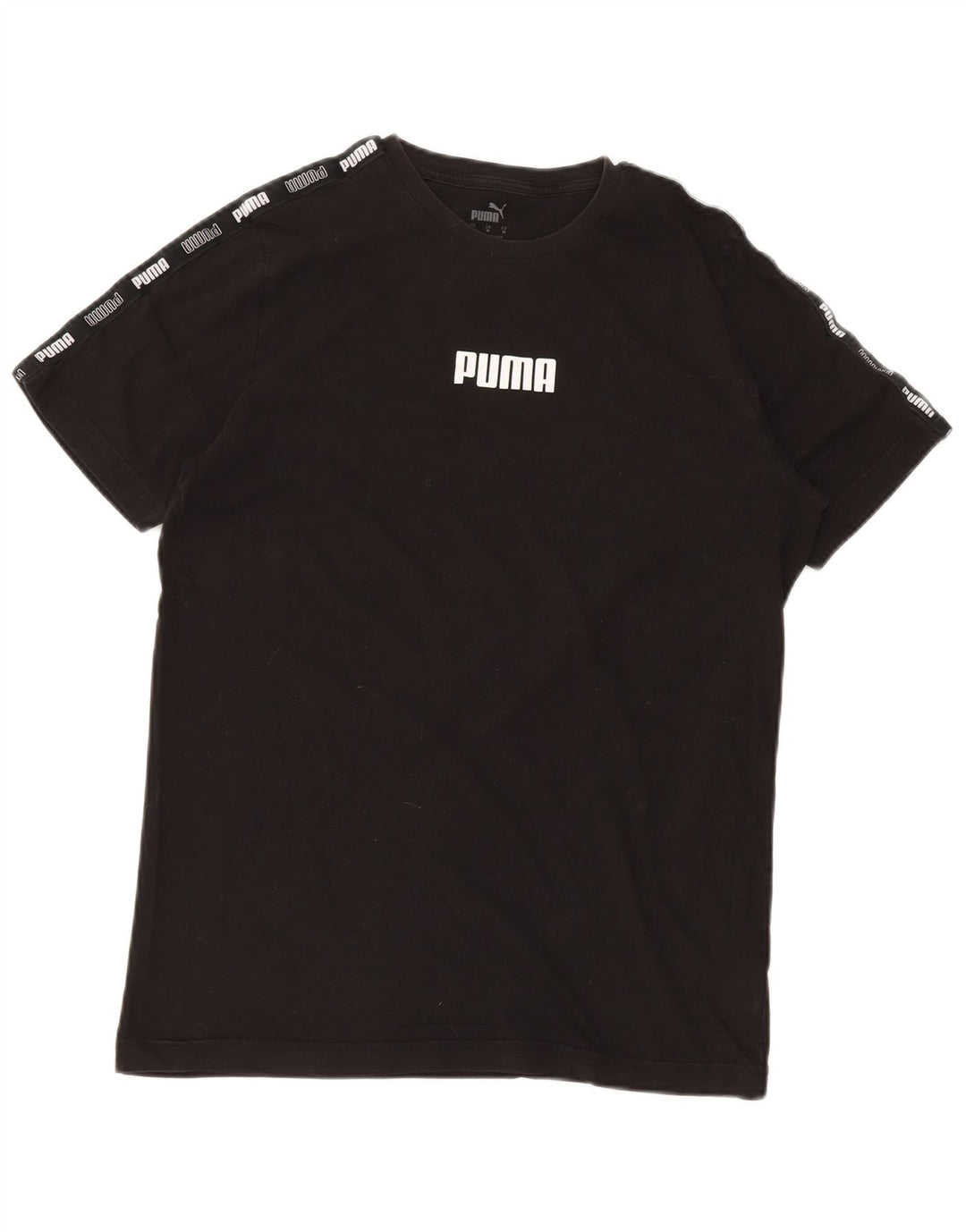PUMA Camiseta gráfica para hombre Top mediano de algodón negro