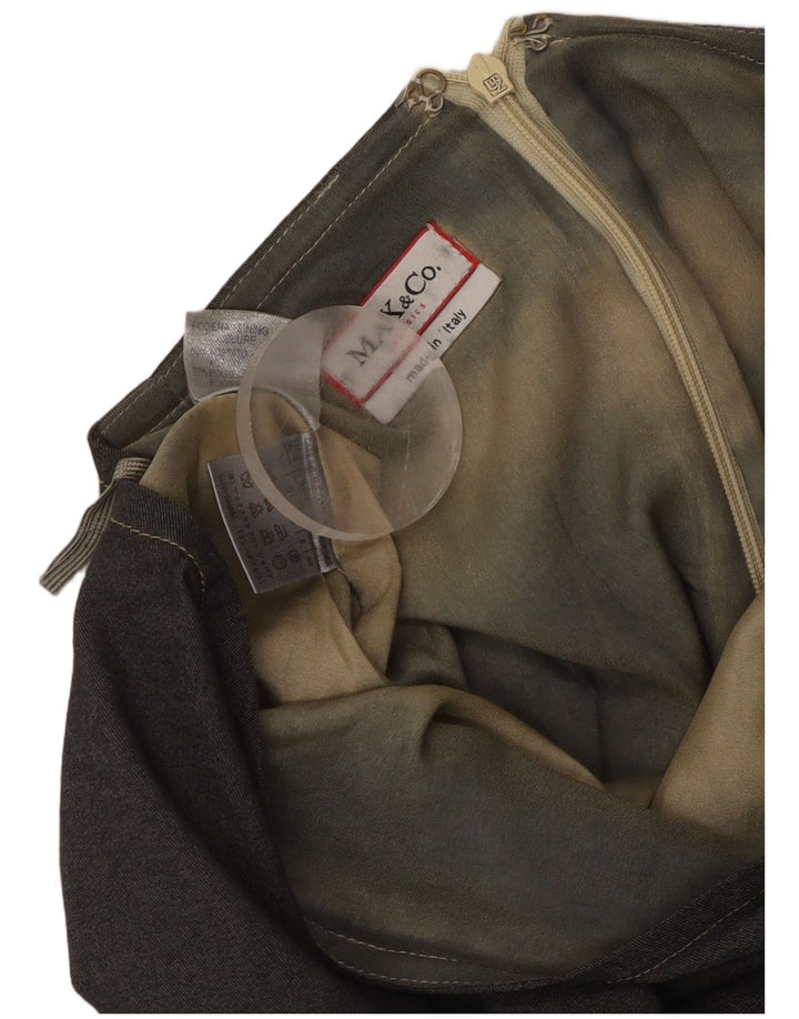 Max & Co. Falda lápiz para mujer UK 8 Small W28 Acetato gris