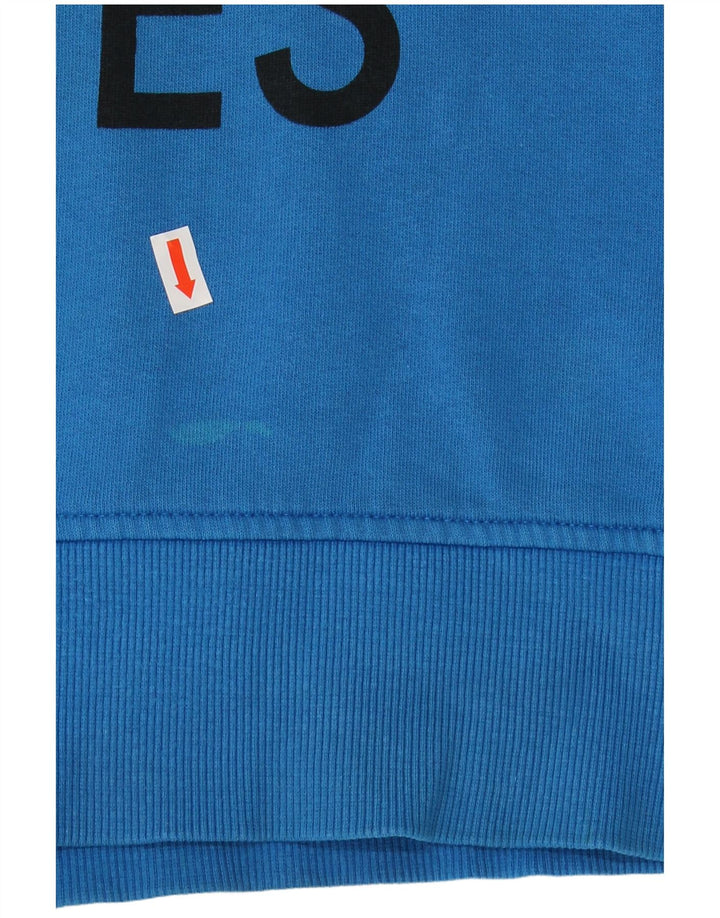 JACK & JONES Jersey con capucha gráfico para hombre XL Algodón azul