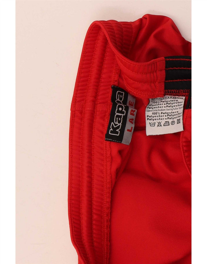 Kappa Hombre Pantalones De Chándal Grande Rojo Colorblock Poliéster