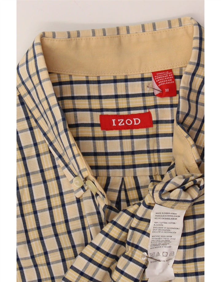 IZOD Camisa Hombre Algodón Vichy Amarillo Medio