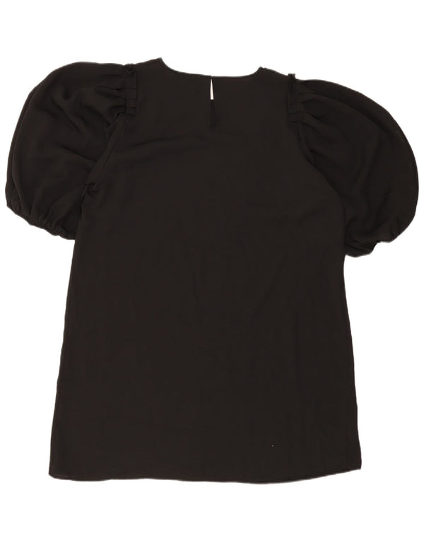Zara Mujer Vestido Recto Manga 3/4 UK 40 XL Negro