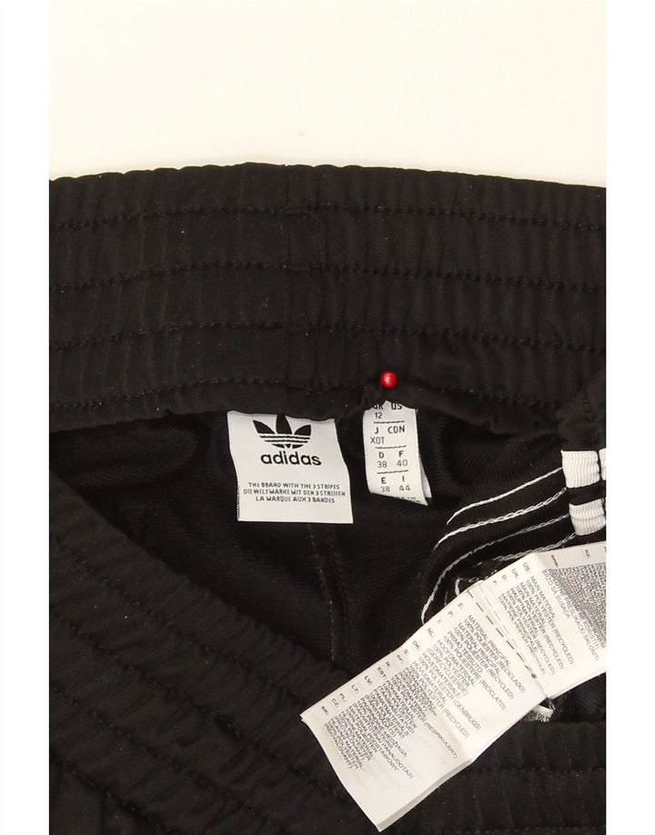ADIDAS Pantalones cortos deportivos para mujer UK 12 Mediano Negro Poliéster
