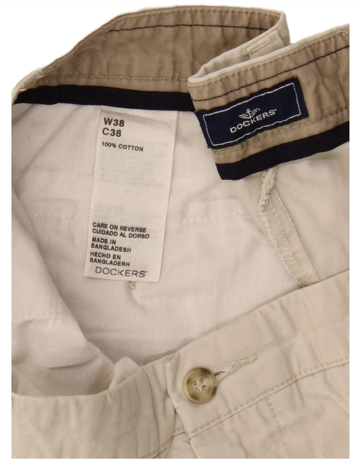 DOCKERS Pantalones cortos cargo para hombre W38 XL Algodón beige