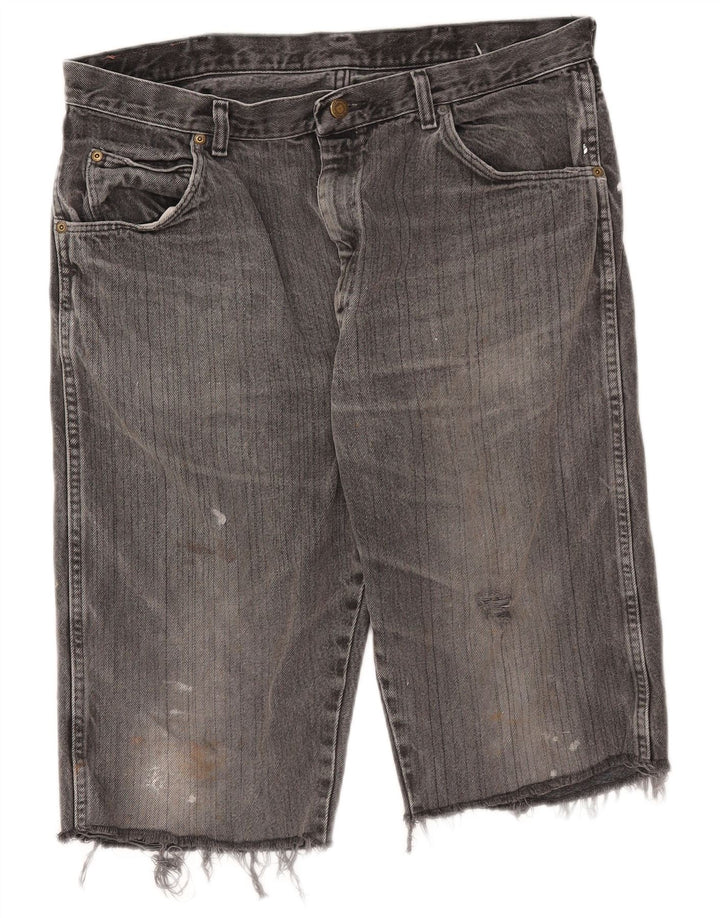 WRANGLER Pantalones cortos vaqueros para hombre W38 XL Algodón gris