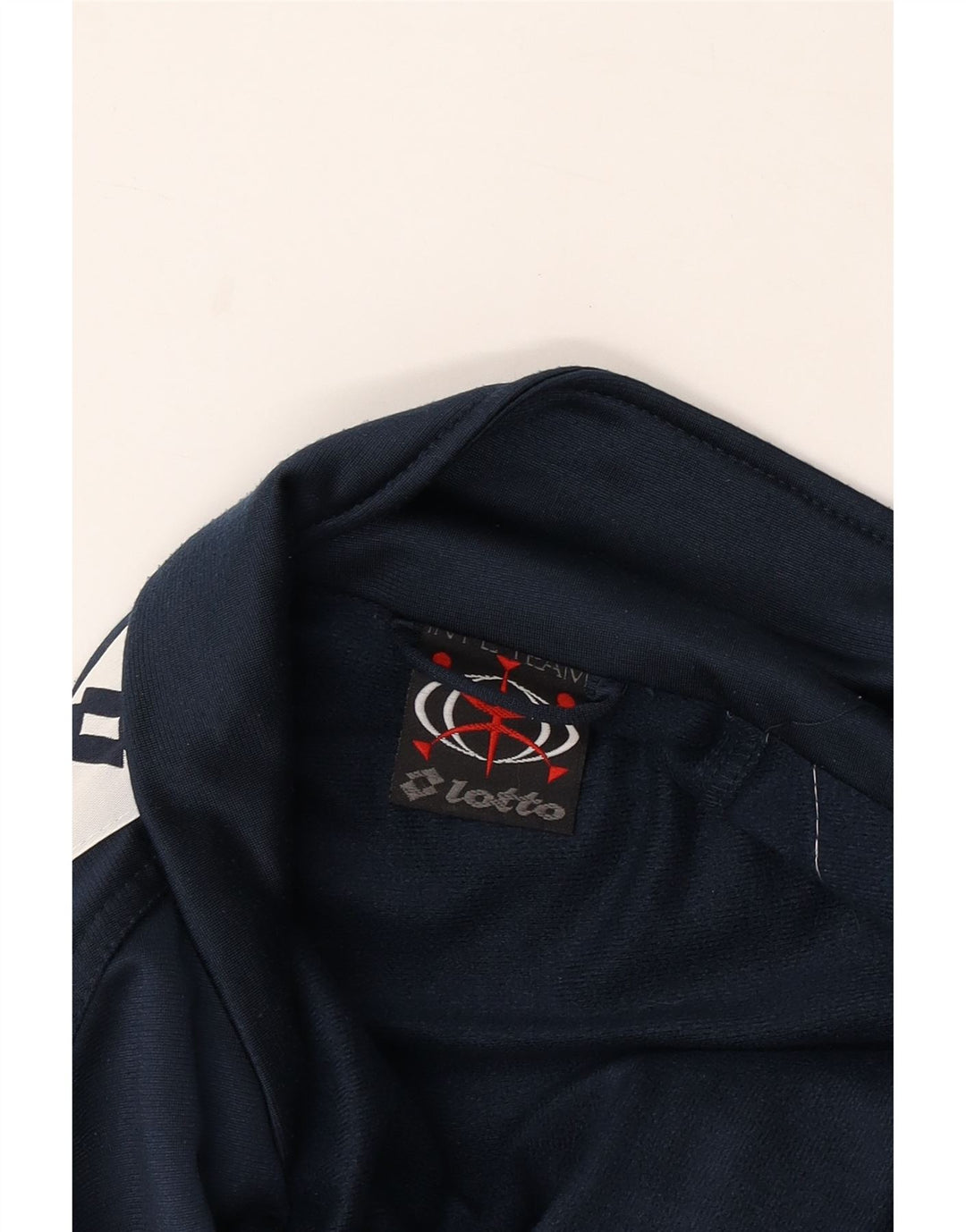 LOTTO Chaqueta superior de chándal con gráfico para hombre XL Azul marino Colorblock