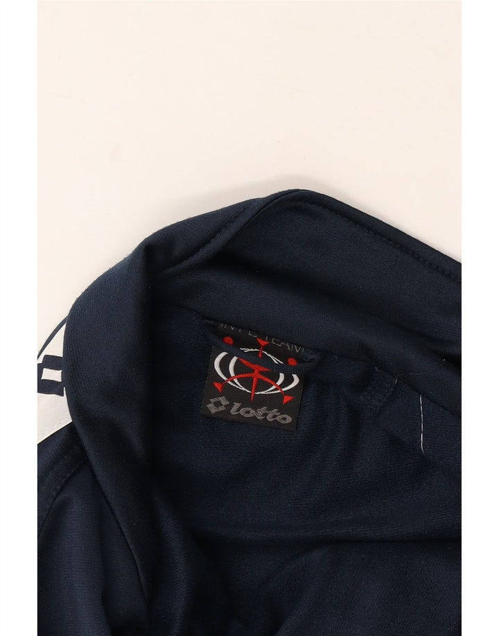 LOTTO Chaqueta superior de chándal con gráfico para hombre XL Azul marino Colorblock