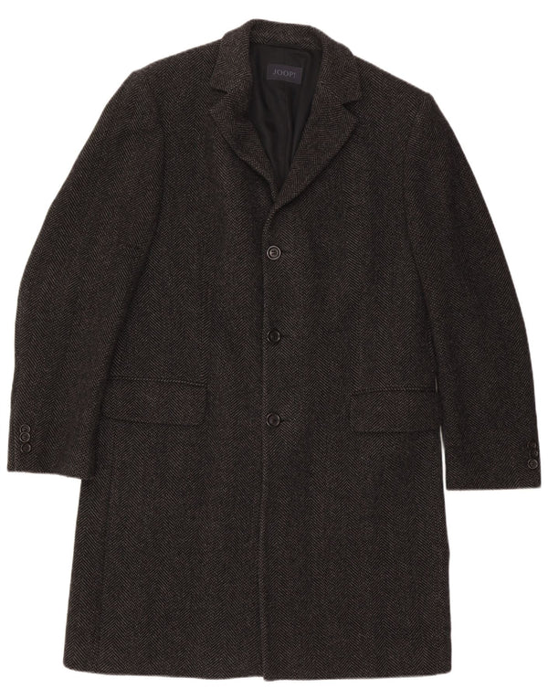 Abrigo Joop para hombre EU 52 XL Lana en espiga negra